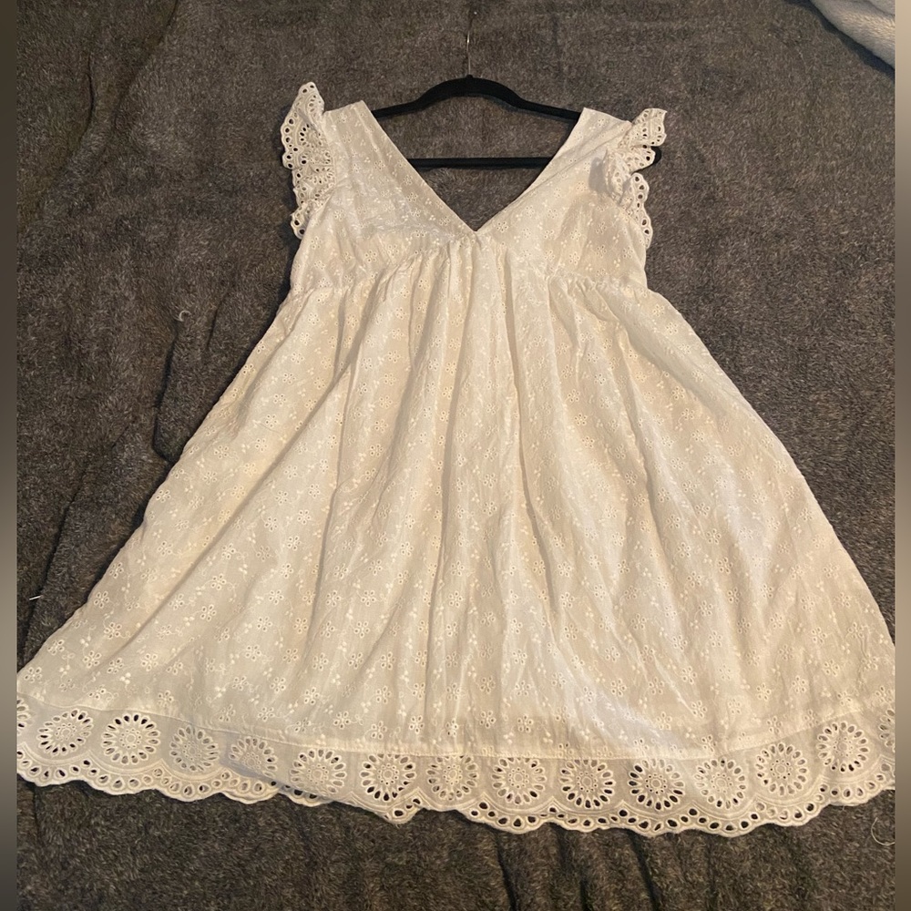 Eyelet mini dress. Size small, lightly worn.